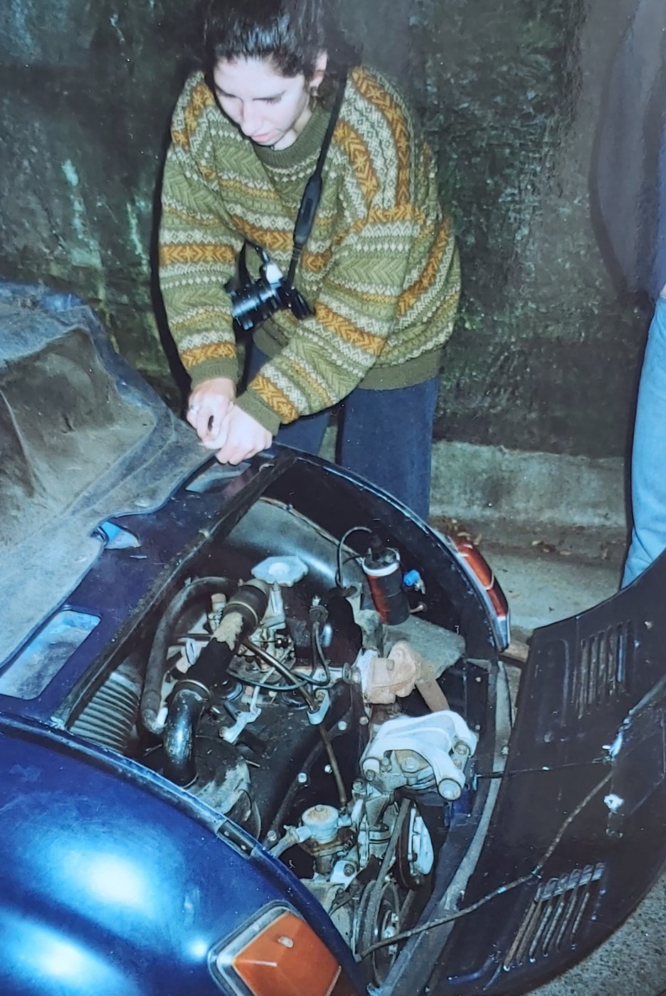 A borrowed battery briefly brings the engine back to life